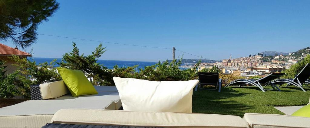 Cap Au Sud,Vue Panoramique Mer,Piscine Ментона Екстериор снимка