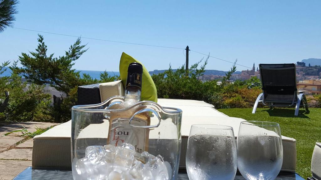 Cap Au Sud,Vue Panoramique Mer,Piscine Ментона Екстериор снимка